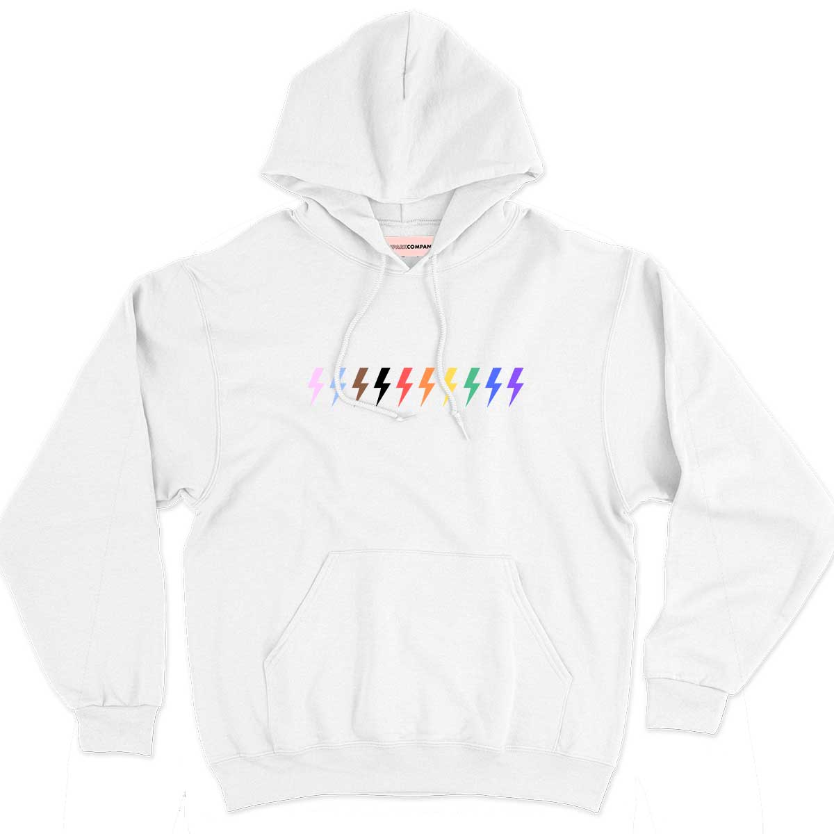 Pride Lightning Hoodie-Feminist Apparel, Feminist Clothing, Feminist Hoodie, JH001-The Spark Company
