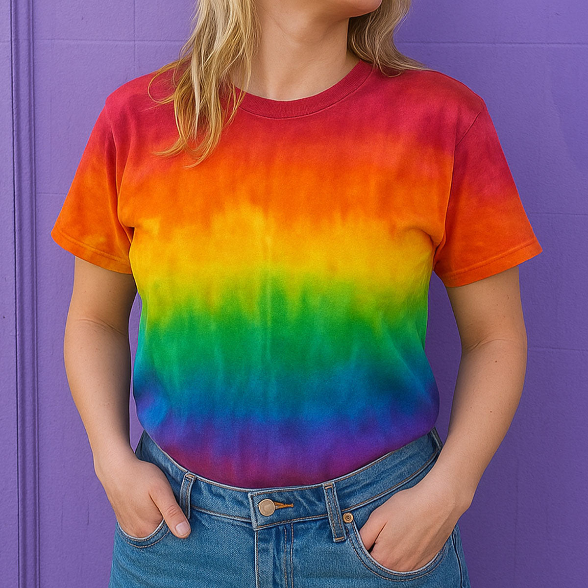 Pride Rainbow Inspired Tie Dye T-Shirt-LGBT Apparel, LGBT Clothing, LGBT T Shirt, TD02M-The Spark Company
