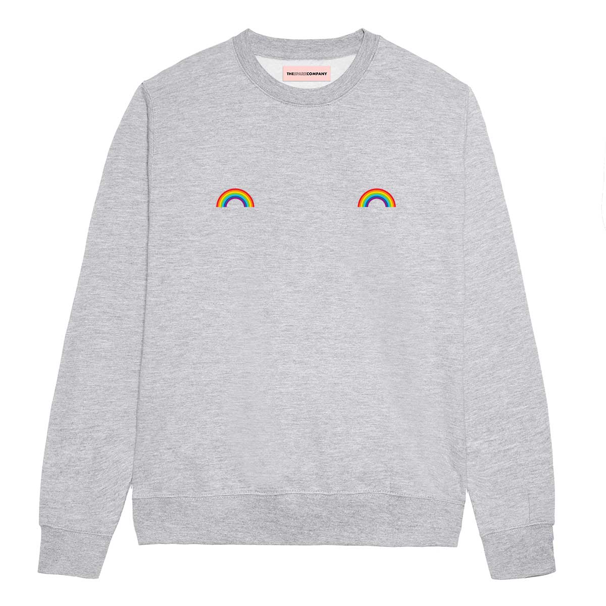 Pride Rainbow Nipple Sweatshirt-LGBT Apparel, LGBT Clothing, LGBT Sweatshirt, JH030-The Spark Company