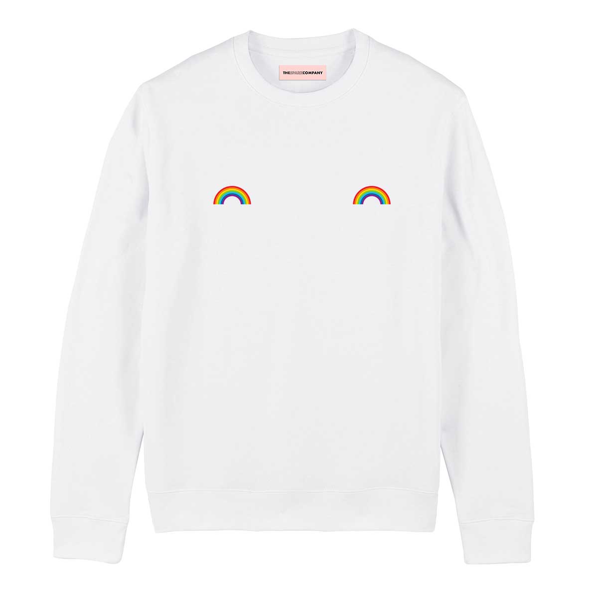 Pride Rainbow Nipple Sweatshirt-LGBT Apparel, LGBT Clothing, LGBT Sweatshirt, JH030-The Spark Company