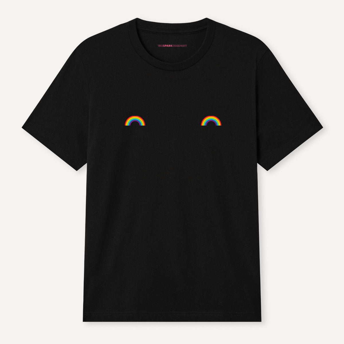 Pride Rainbow Nipple T-Shirt-LGBT Apparel, LGBT Clothing, LGBT T Shirt, BC3001-The Spark Company