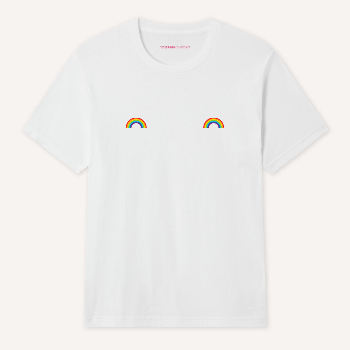 Pride Rainbow Nipple T-Shirt-LGBT Apparel, LGBT Clothing, LGBT T Shirt, BC3001-The Spark Company