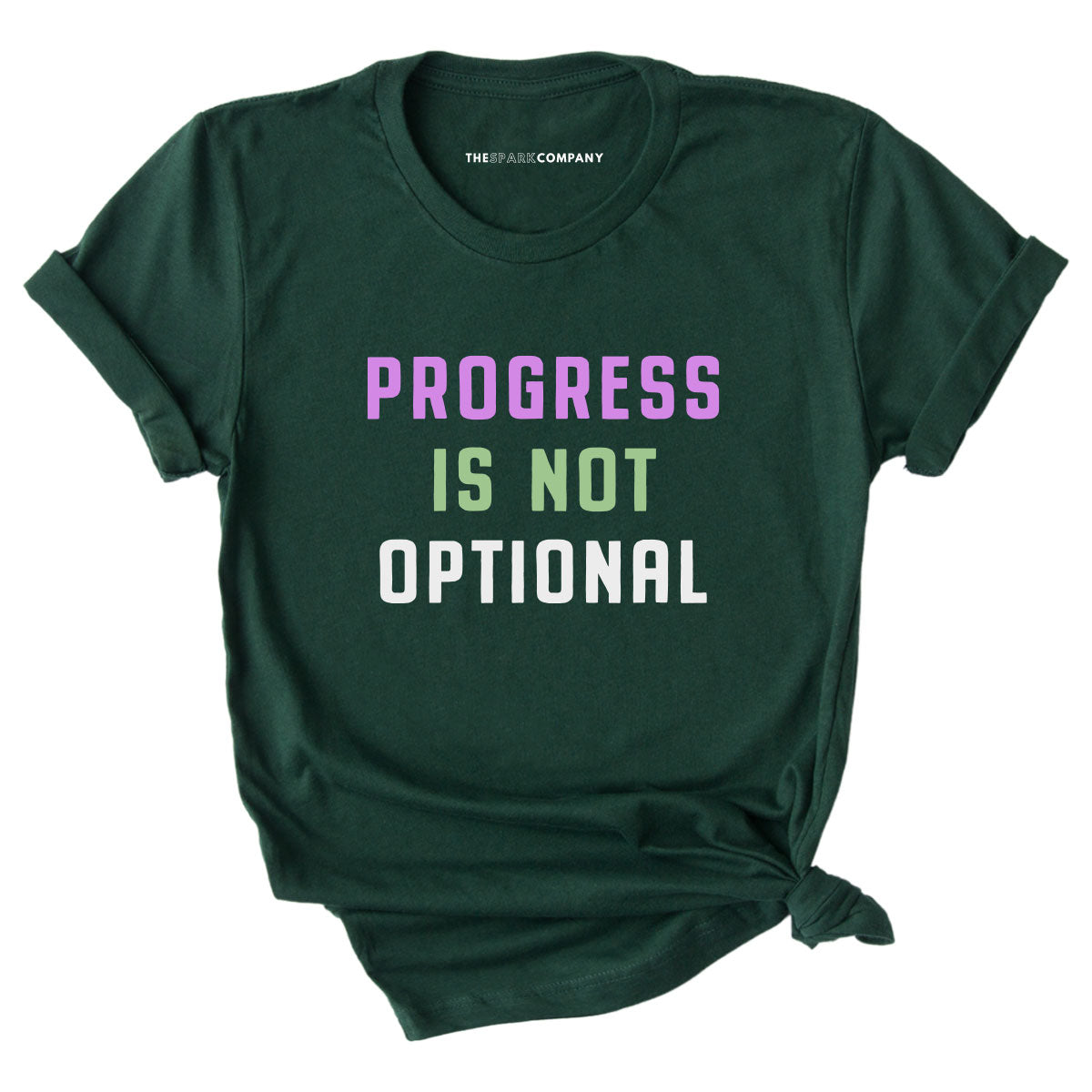 Progress Is Not Optional T-Shirt-Feminist Apparel, Feminist Clothing, Feminist T Shirt, BC3001-The Spark Company