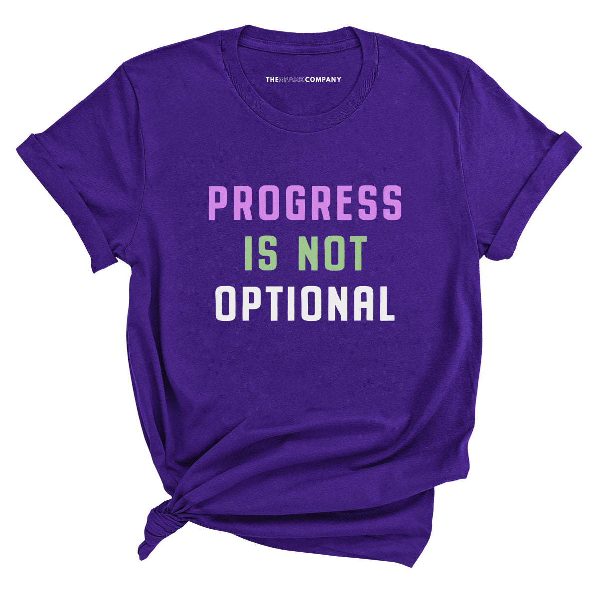 Progress Is Not Optional T-Shirt-Feminist Apparel, Feminist Clothing, Feminist T Shirt, BC3001-The Spark Company