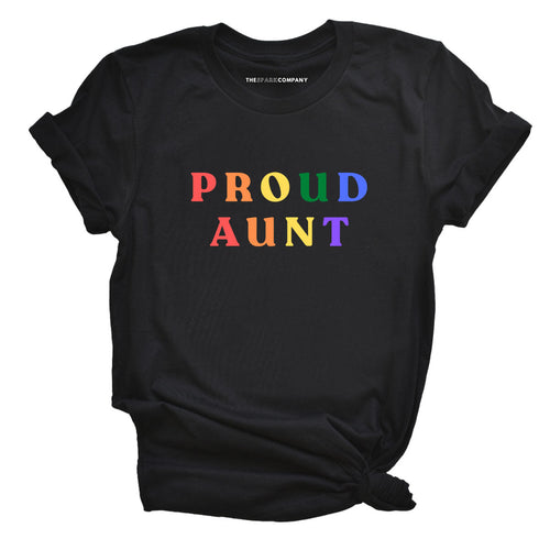 Proud Aunt T-Shirt-LGBT Apparel, LGBT Clothing, LGBT T Shirt, BC3001-The Spark Company