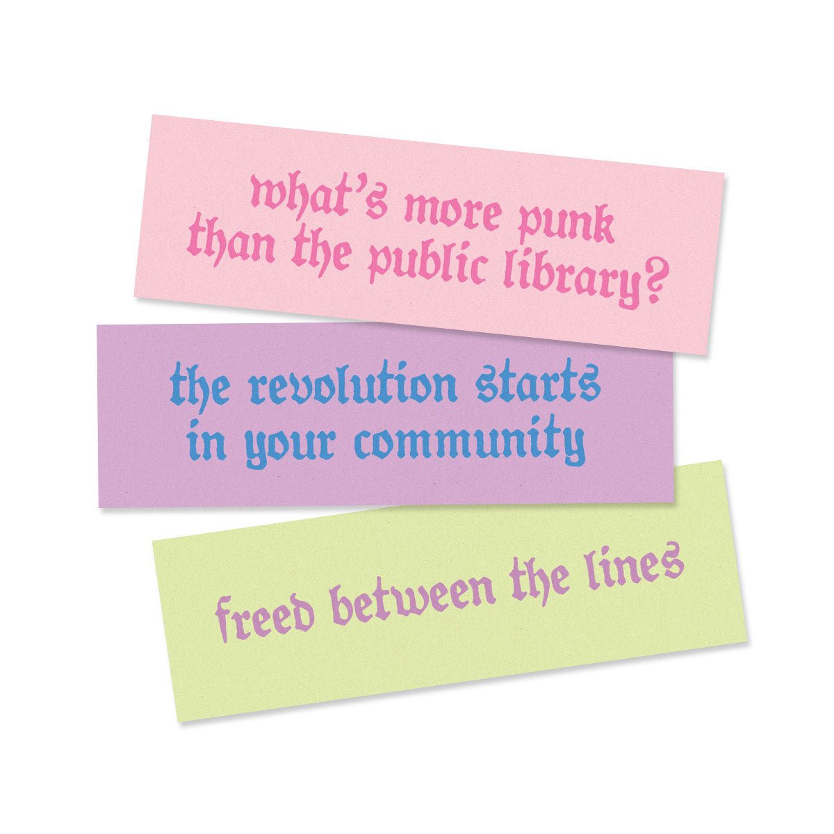 Punk Book Club Bookmarks (3 Pack)-Feminist Apparel, Feminist Gift, Feminist Bookmark-The Spark Company