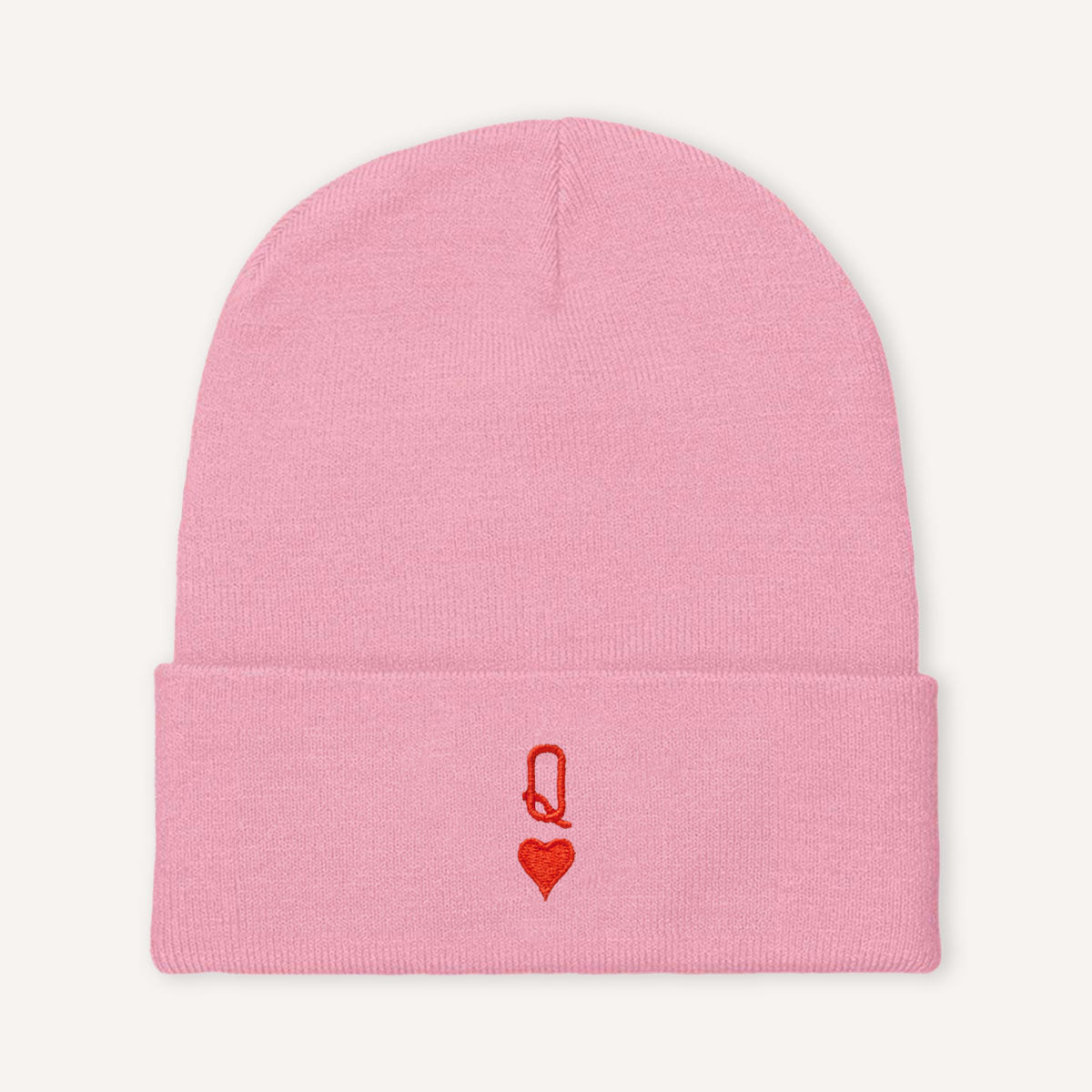 Queen Tiny Embroidery Detail Beanie Hat-Feminist Apparel, Feminist Gift, Feminist Cuffed Beanie Hat, BB45-The Spark Company