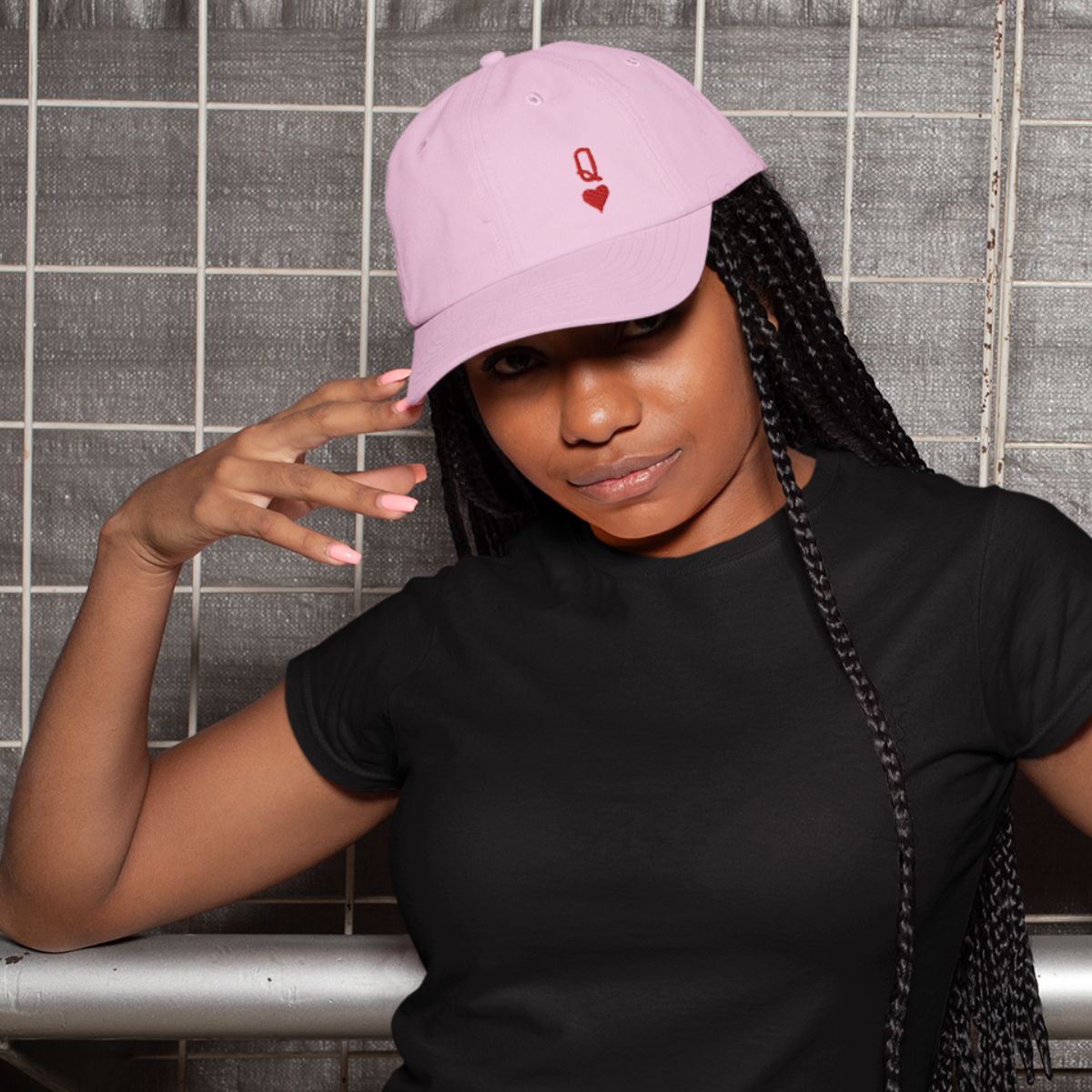 Queen Tiny Embroidery Detail Mom Cap-Feminist Apparel, Feminist Gift, Mum Cap, BB653-The Spark Company