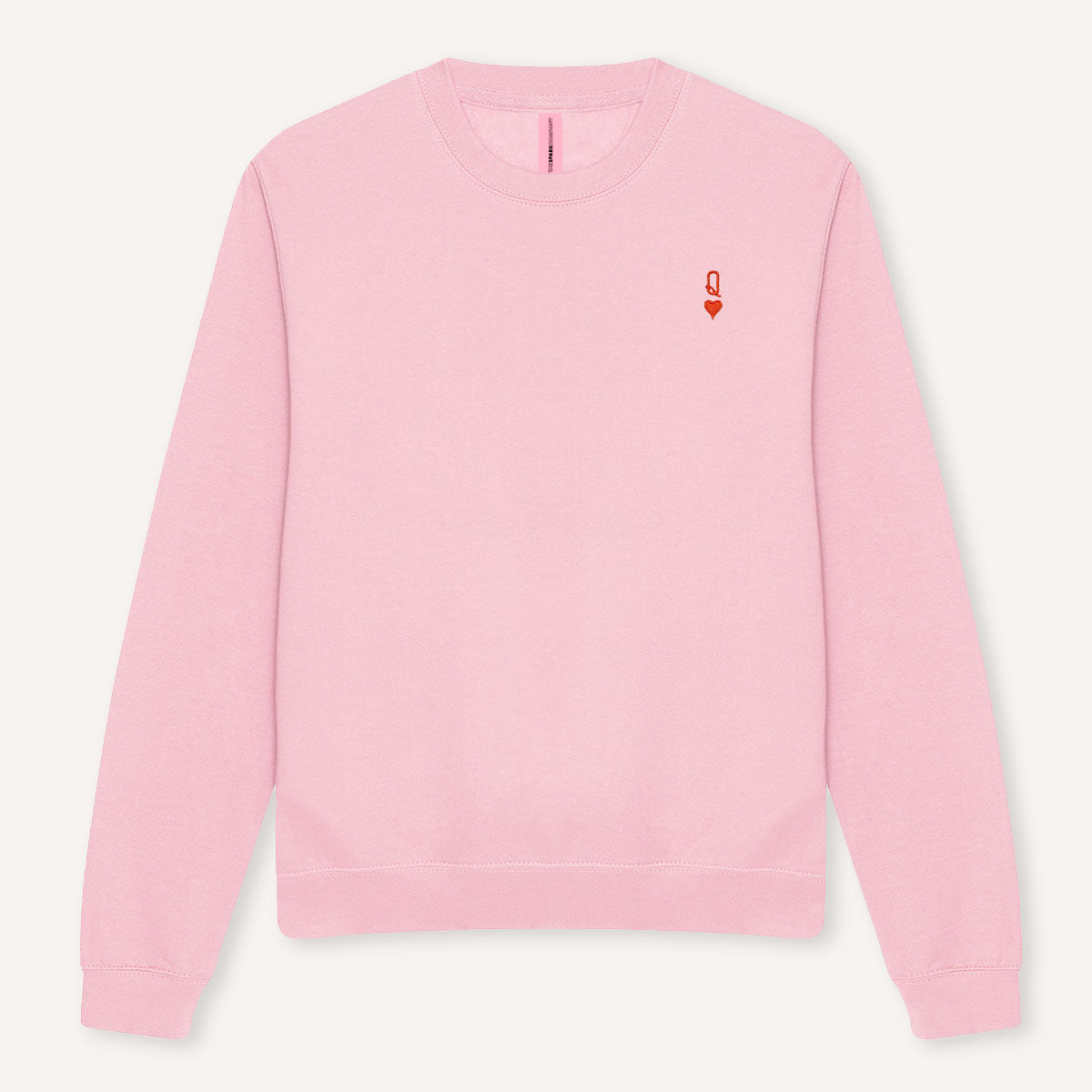 Queen Tiny Embroidery Detail Sweatshirt-Feminist Apparel, Feminist Clothing, Feminist Sweatshirt, JH030-The Spark Company