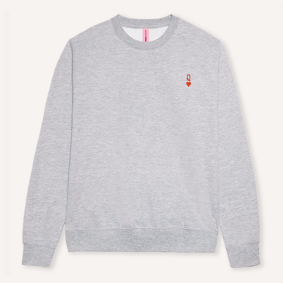 Queen Tiny Embroidery Detail Sweatshirt-Feminist Apparel, Feminist Clothing, Feminist Sweatshirt, JH030-The Spark Company