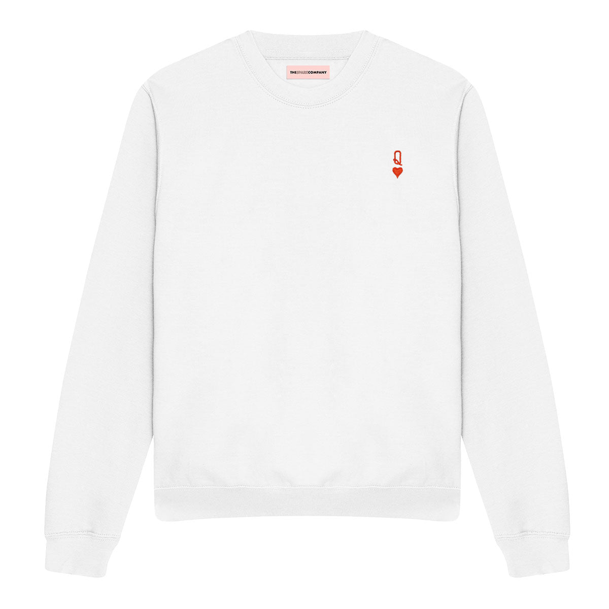 Queen Tiny Embroidery Detail Sweatshirt-Feminist Apparel, Feminist Clothing, Feminist Sweatshirt, JH030-The Spark Company