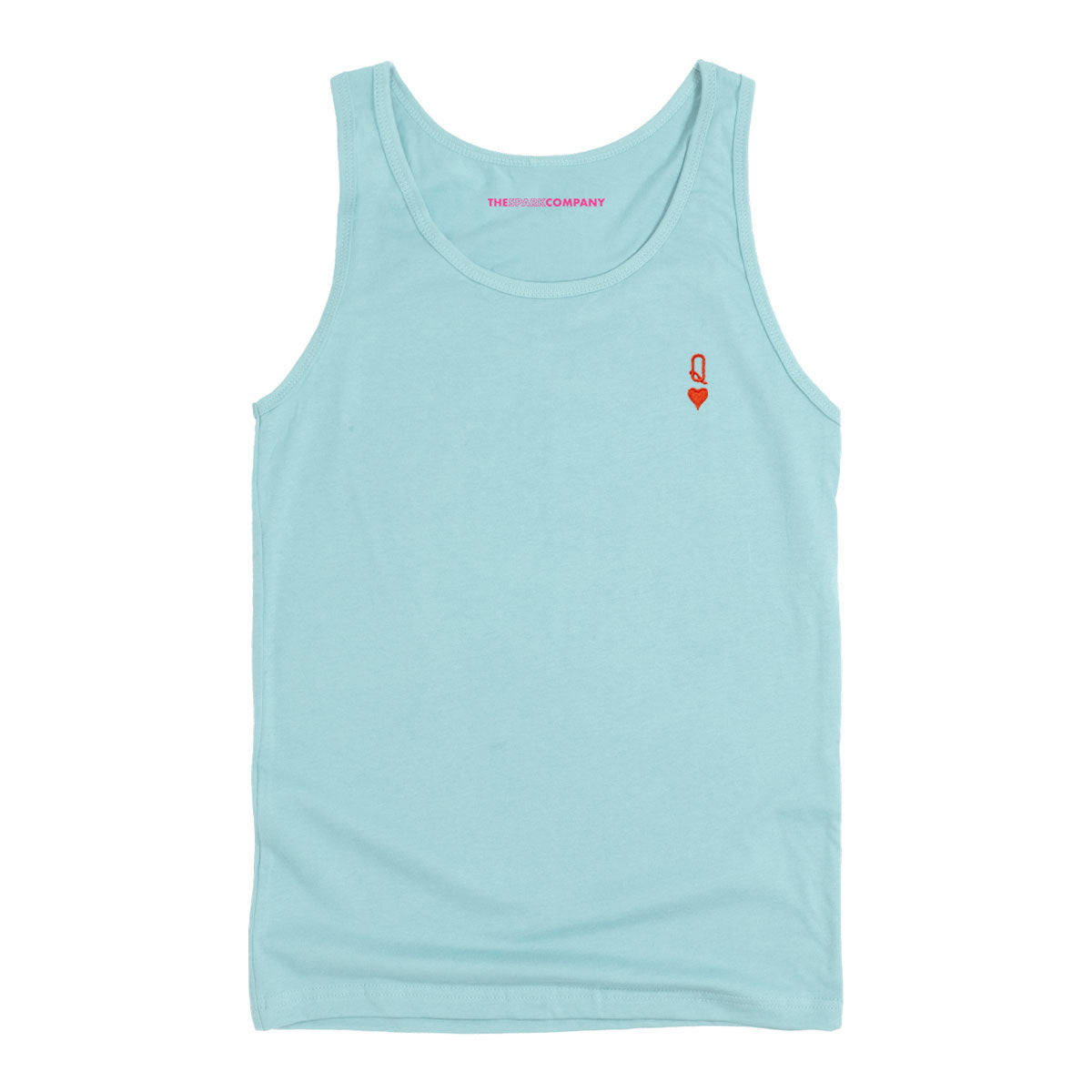 Queen Tiny Embroidery Detail Tank Top-Feminist Apparel, Feminist Clothing, Feminist Tank, 03980-The Spark Company