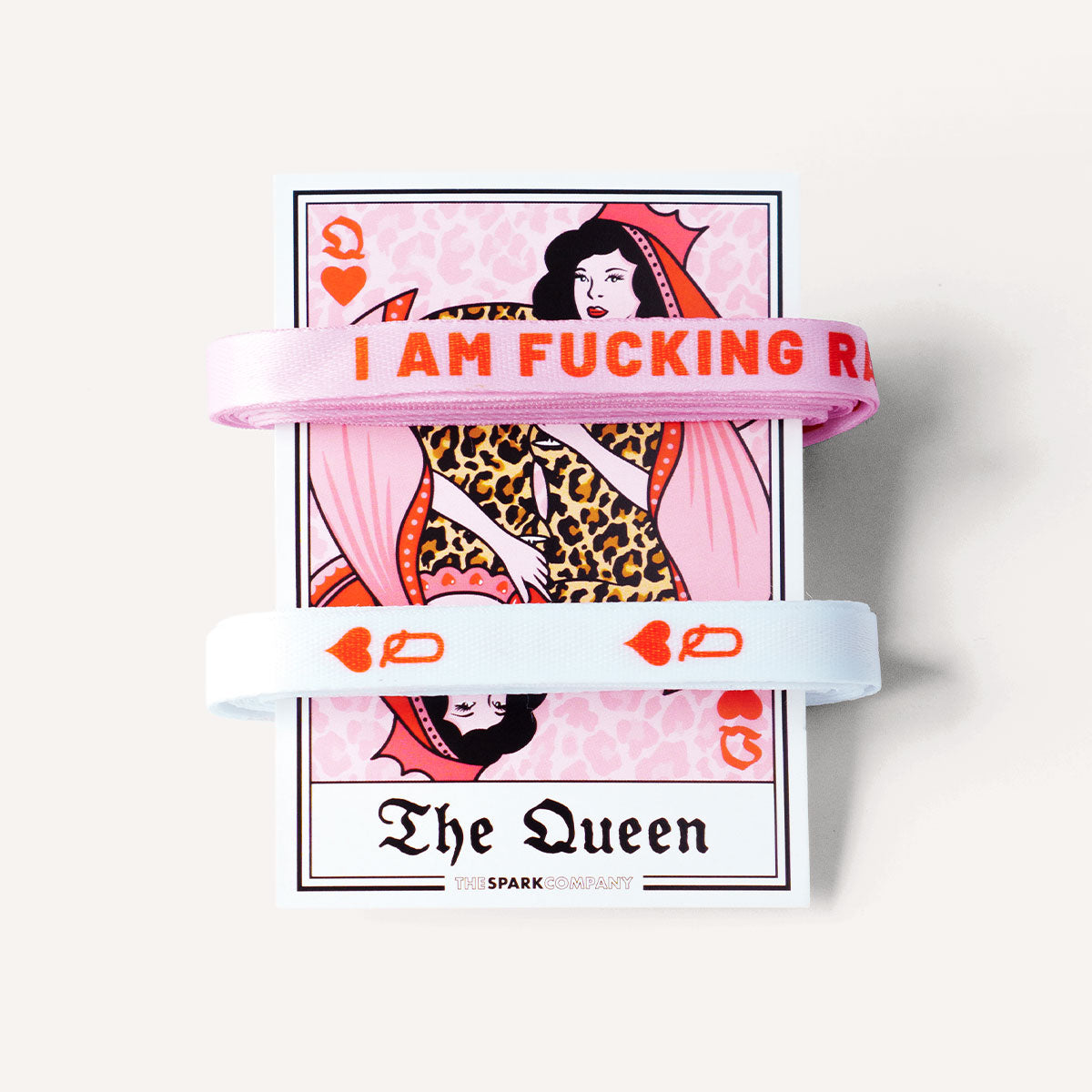 Radiant and Queen Shoelaces (2 Pairs)-Feminist Apparel, Feminist Gift, Feminist Shoelaces-The Spark Company