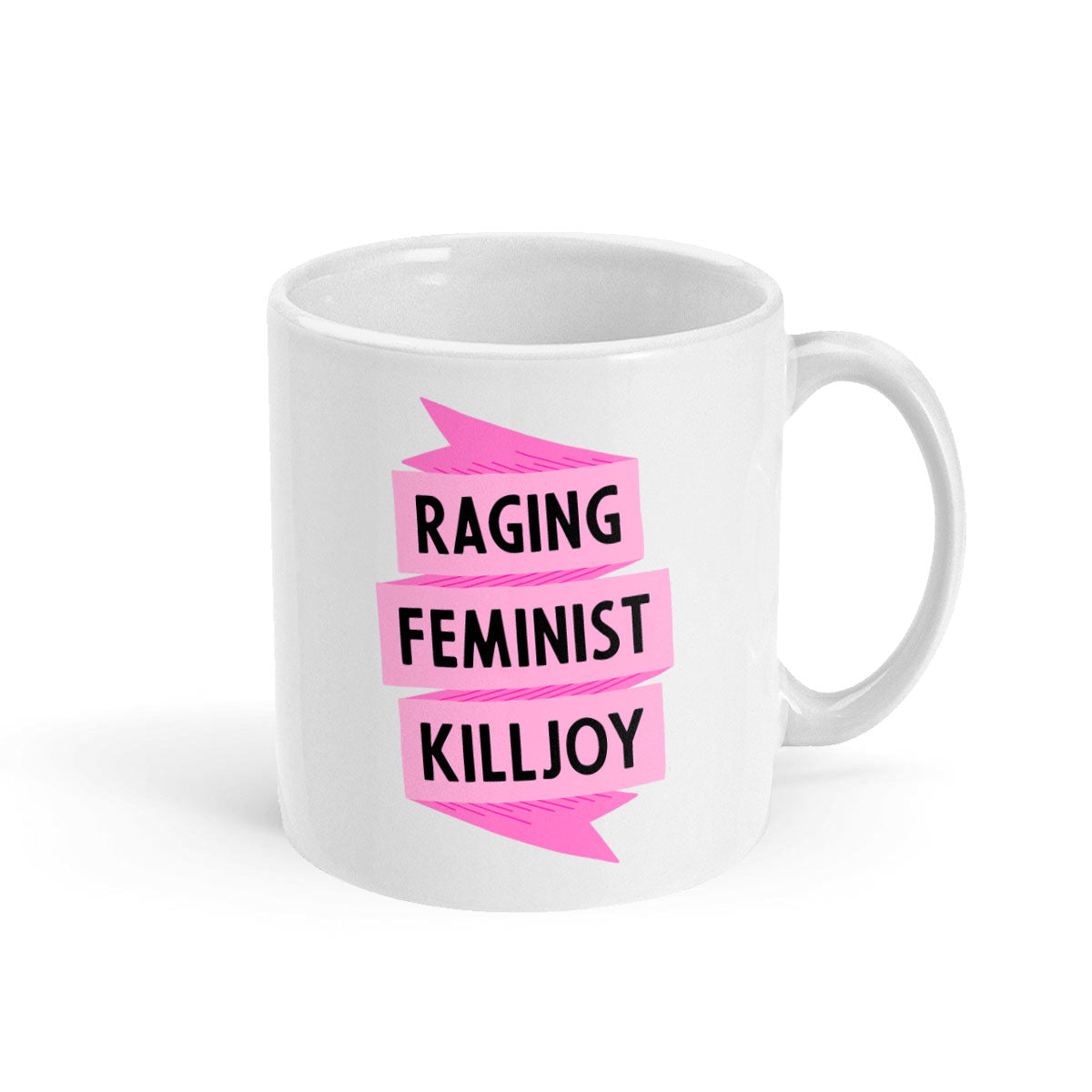 Raging Feminist Killjoy Mug-Feminist Apparel, Feminist Gift, Feminist Coffee Mug, 11oz White Ceramic-The Spark Company