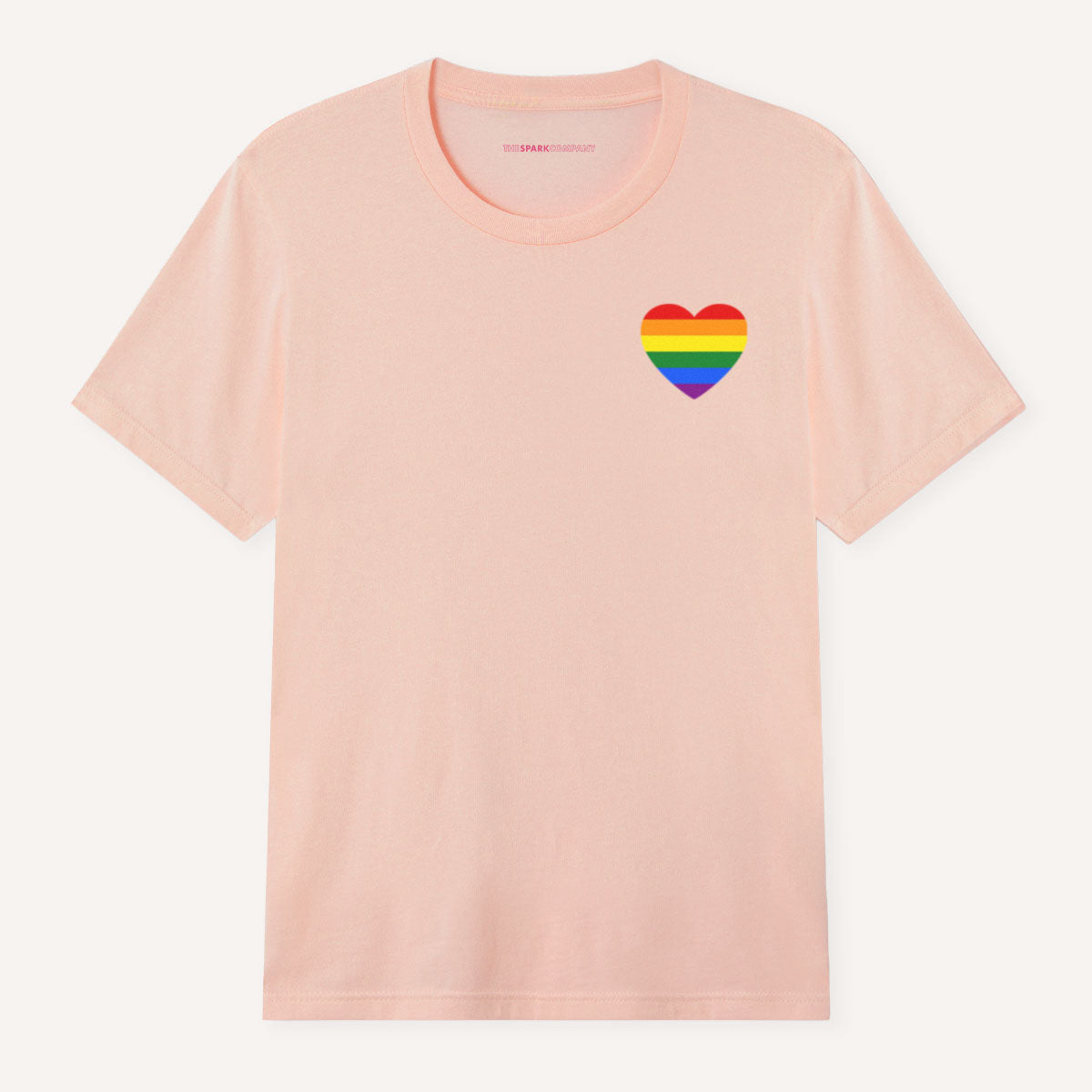 Rainbow Heart T-Shirt-LGBT Apparel, LGBT Clothing, LGBT T Shirt, BC3001-The Spark Company