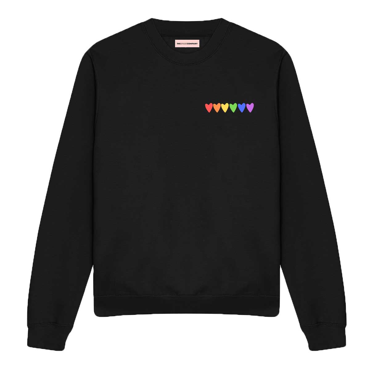 Rainbow Hearts Sweatshirt-Feminist Apparel, Feminist Clothing, Feminist Sweatshirt, JH030-The Spark Company