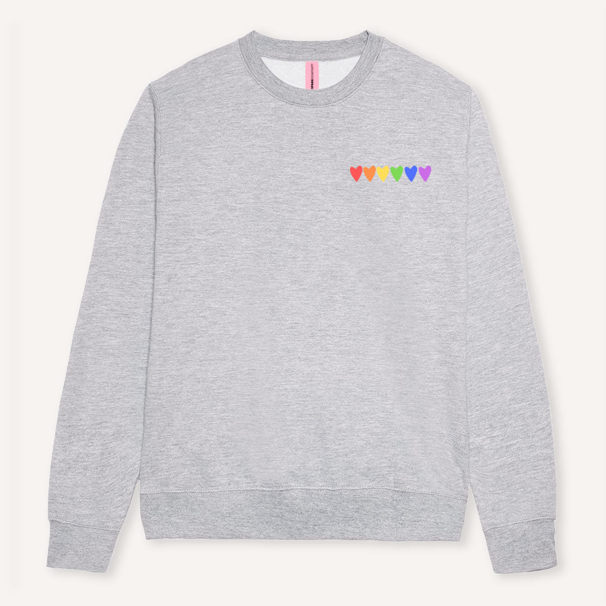 Rainbow Hearts Sweatshirt-Feminist Apparel, Feminist Clothing, Feminist Sweatshirt, JH030-The Spark Company