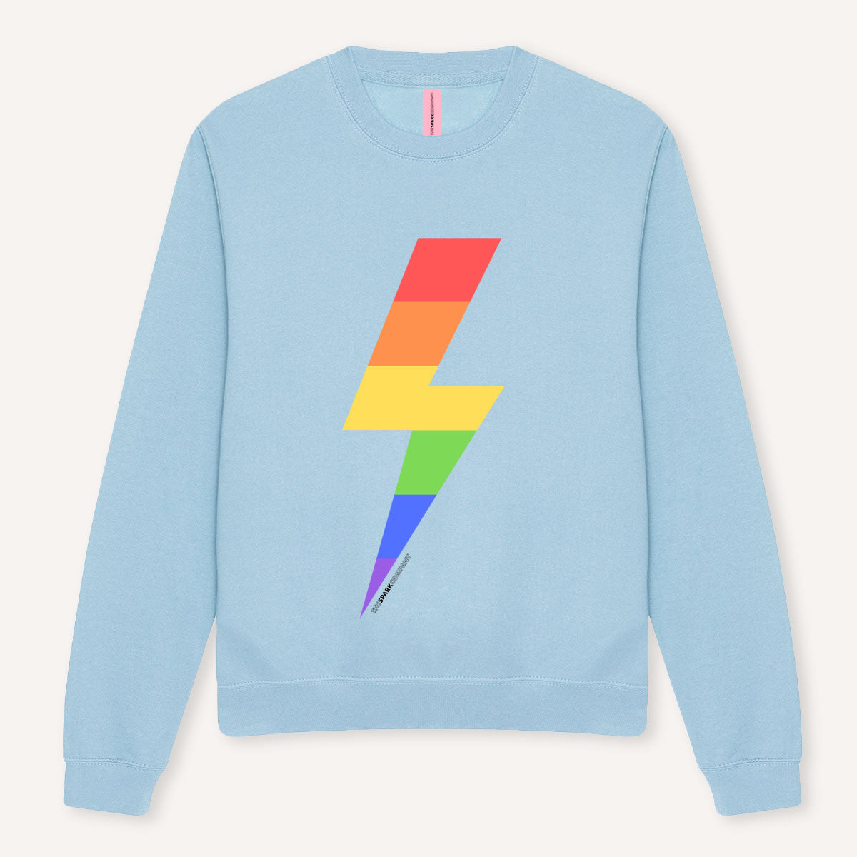 Rainbow Lightning Bolt Sweatshirt-Feminist Apparel, Feminist Clothing, Feminist Sweatshirt, JH030-The Spark Company