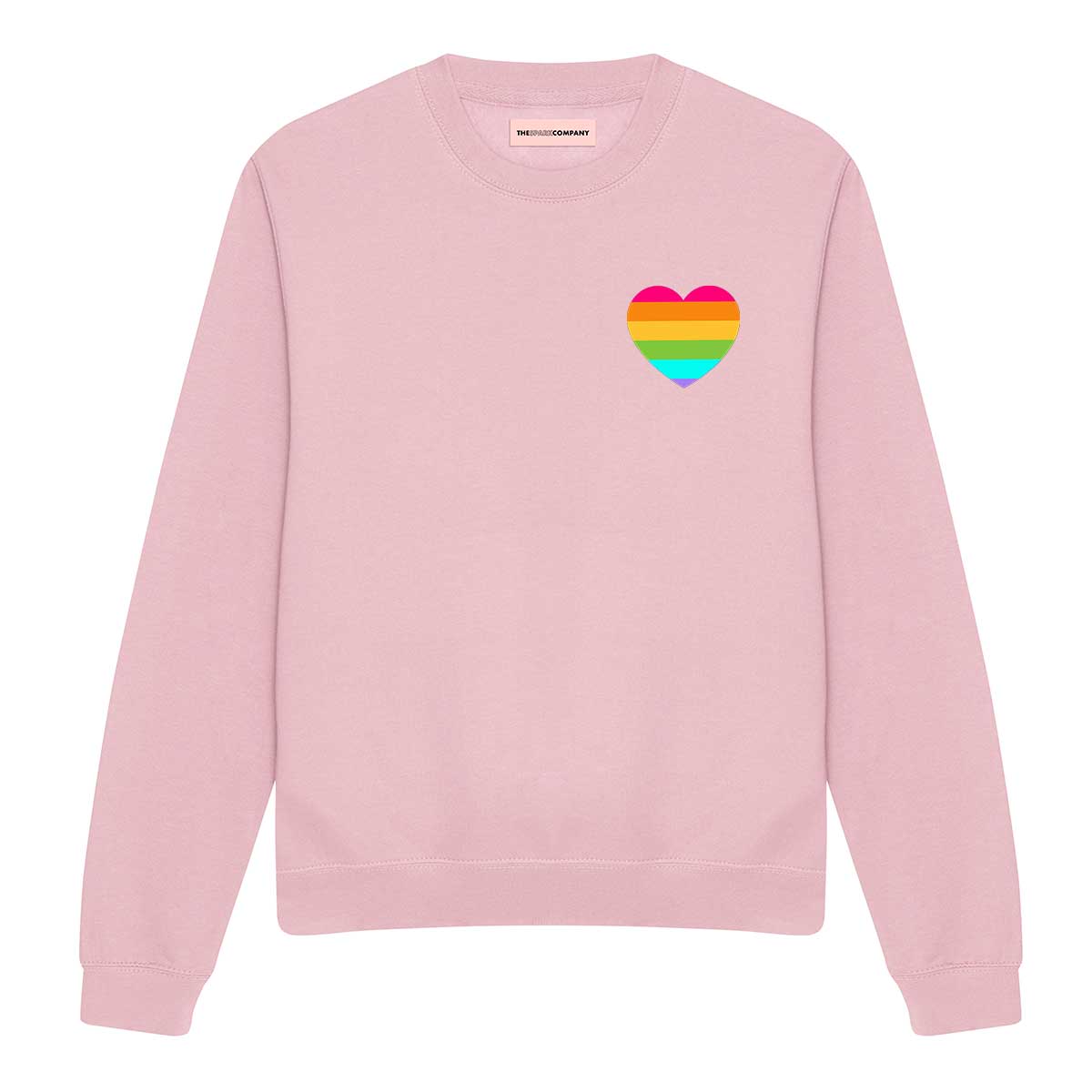 Rainbow Pride Heart Sweatshirt-LGBT Apparel, LGBT Clothing, LGBT Sweatshirt, JH030-The Spark Company