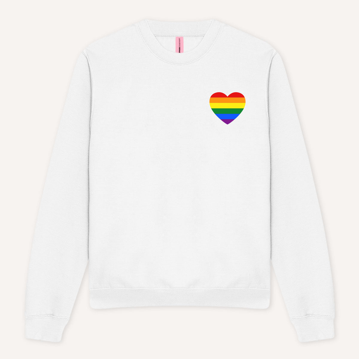 Rainbow Pride Heart Sweatshirt-LGBT Apparel, LGBT Clothing, LGBT Sweatshirt, JH030-The Spark Company