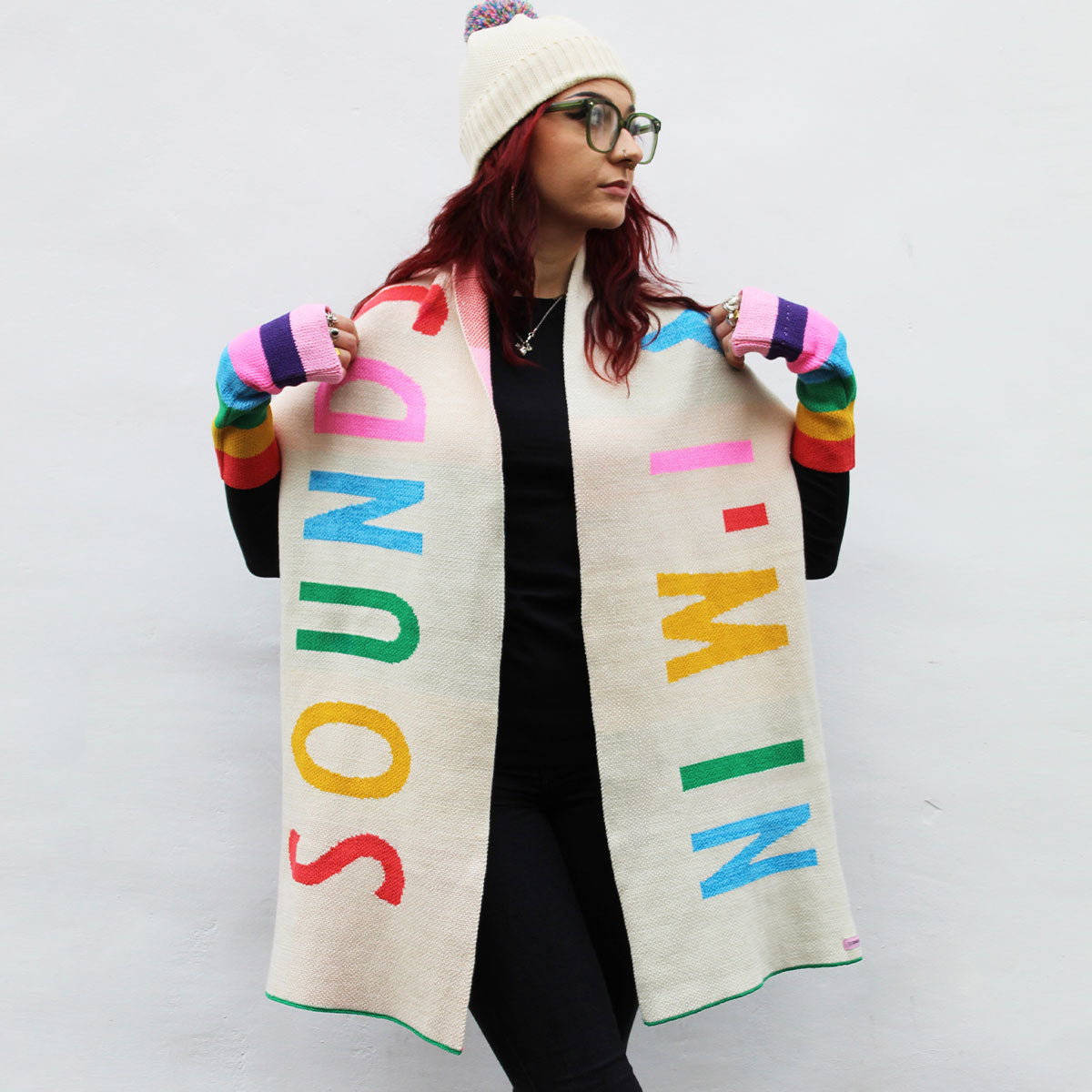 Rainbow 'Sounds Gay I'm In' Giant Scarf-LGBT Apparel, LGBT Clothing, LGBT Giant Scarf-The Spark Company