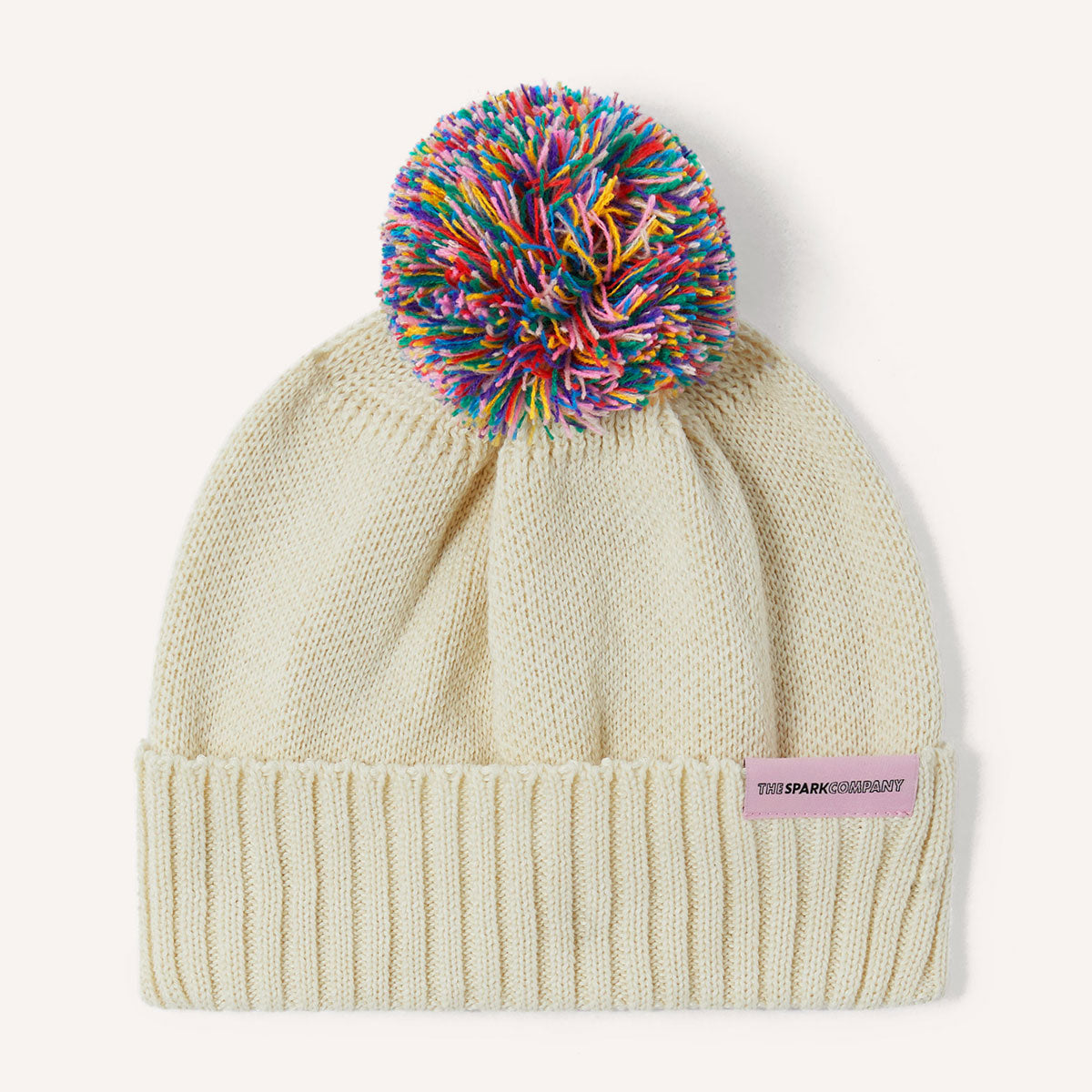 Rainbow Pom Pom Beanie-LGBT Apparel, LGBT Clothing, LGBT Pom Pom Beanie-The Spark Company