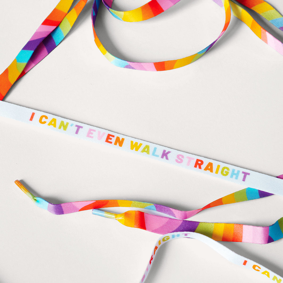 Rainbow and Pride Slogan Shoelaces (2 Pairs)-LGBT Apparel, LGBT Gift, LGBT Shoelaces-The Spark Company