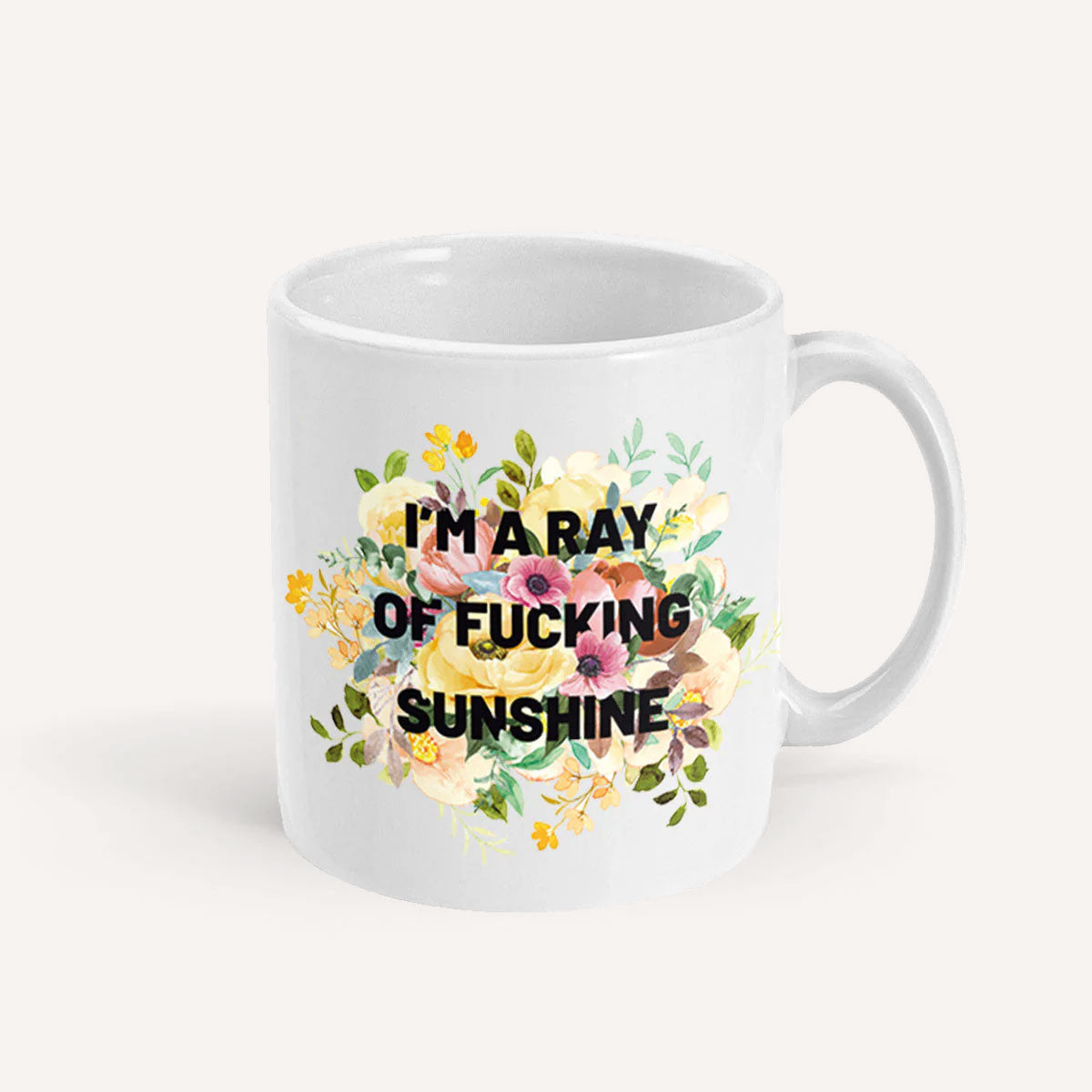 Ray of Sunshine Mug-Feminist Apparel, Feminist Gift, Feminist Coffee Mug, 11oz White Ceramic-The Spark Company