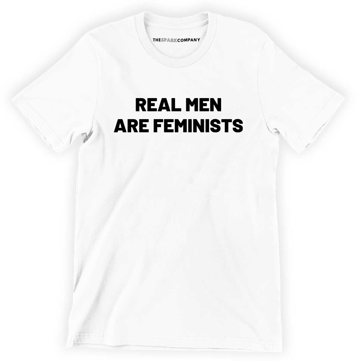Real Men Are Feminists Men's T-Shirt-Feminist Apparel, Feminist Clothing, Men's Feminist T Shirt, BC3001-The Spark Company