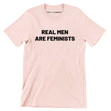 Load image into Gallery viewer, Real Men Are Feminists Men&#39;s T-Shirt-Feminist Apparel, Feminist Clothing, Men&#39;s Feminist T Shirt, BC3001-The Spark Company