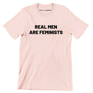 Real Men Are Feminists Men's T-Shirt-Feminist Apparel, Feminist Clothing, Men's Feminist T Shirt, BC3001-The Spark Company
