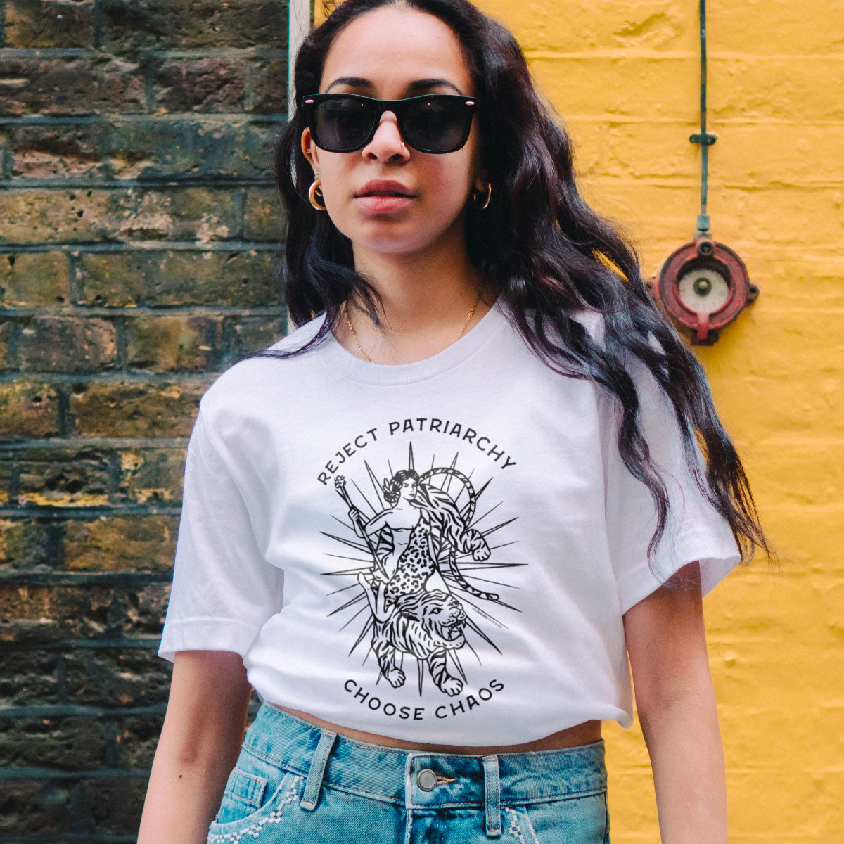 Reject Patriarchy Choose Chaos T-Shirt-Feminist Apparel, Feminist Clothing, Feminist T Shirt, BC3001-The Spark Company