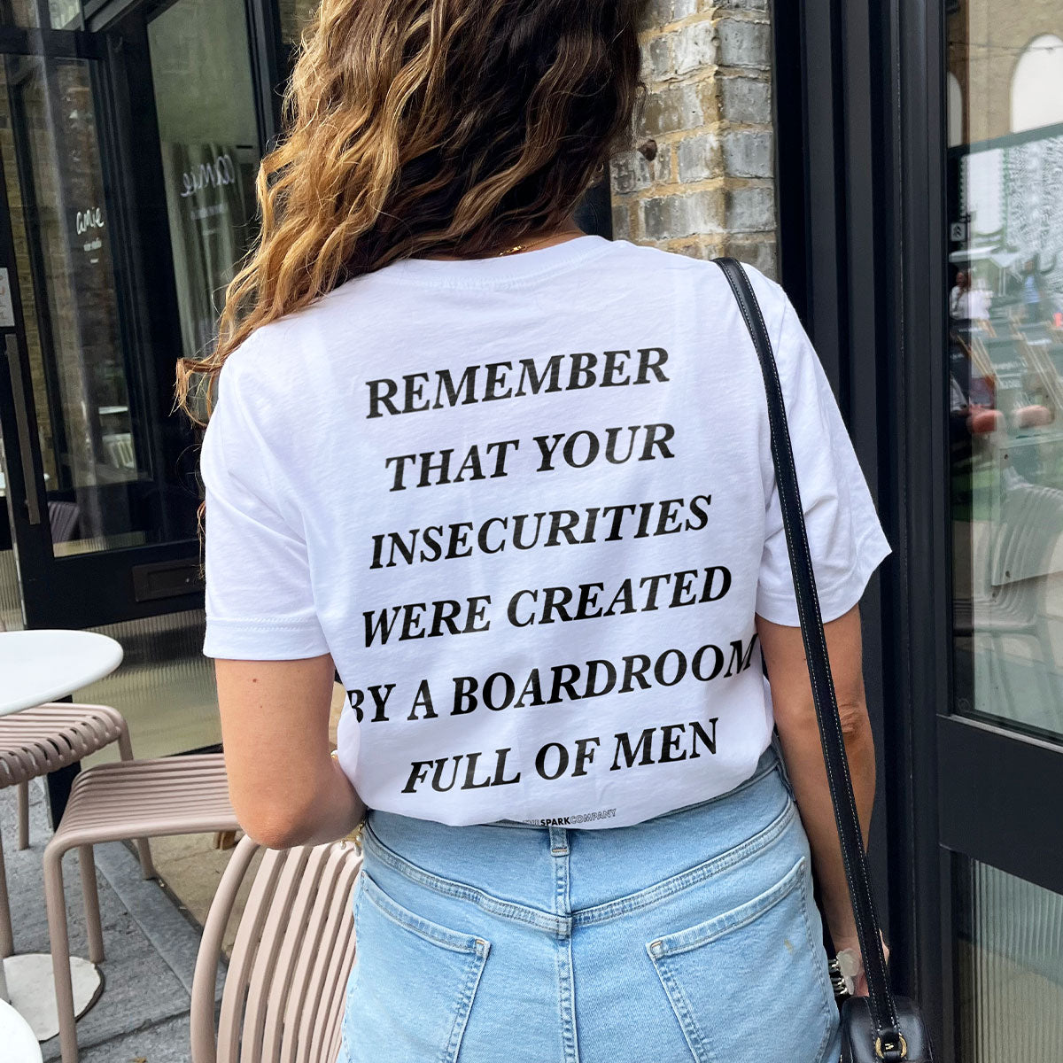 Remember That Your Insecurities Were Created In A Boardroom Full of Men T-Shirt-Feminist Apparel, Feminist Clothing, Feminist T Shirt, BC3001-The Spark Company