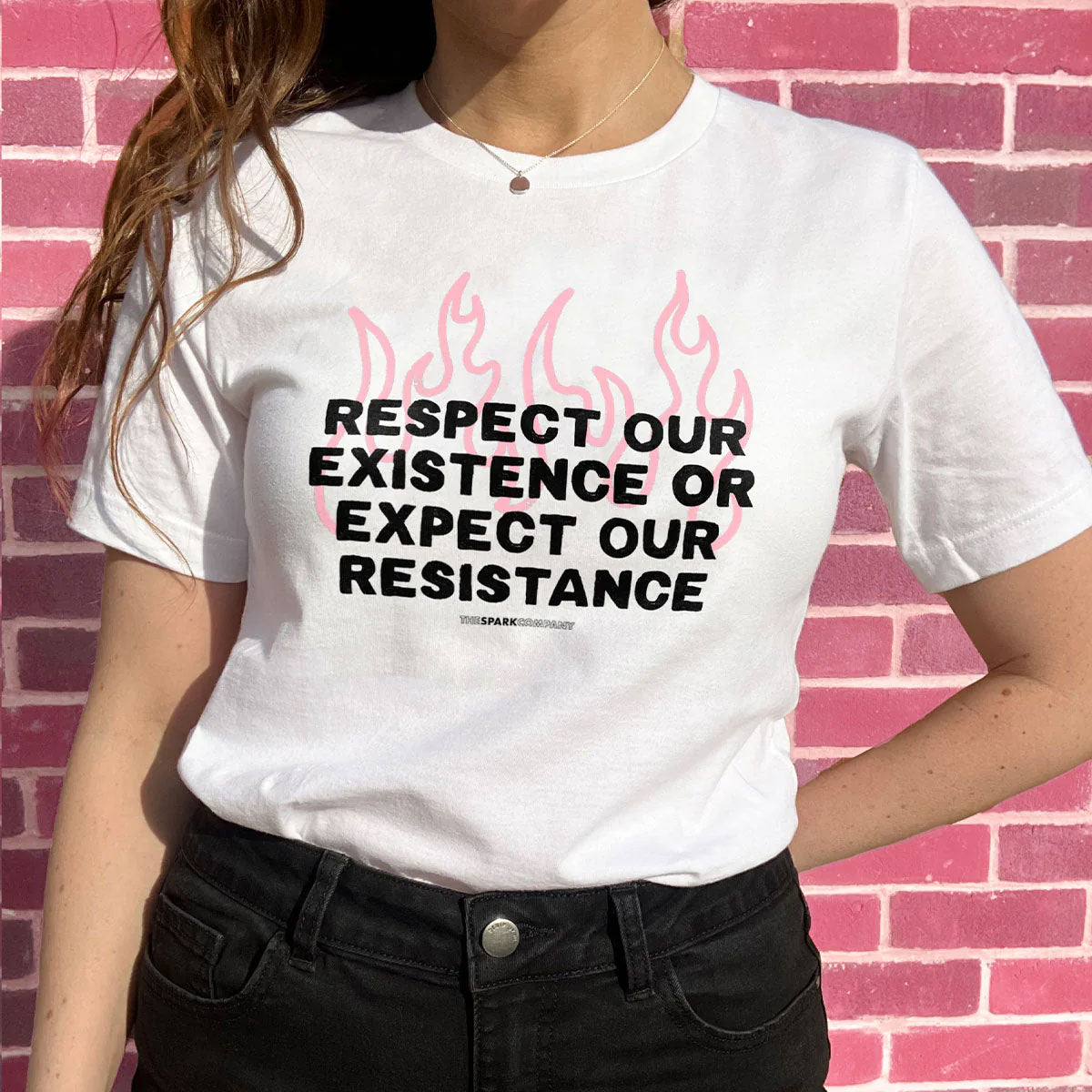 Respect Our Existence Or Expect Our Resistance T-Shirt-Feminist Apparel, Feminist Clothing, Feminist T Shirt, BC3001-The Spark Company