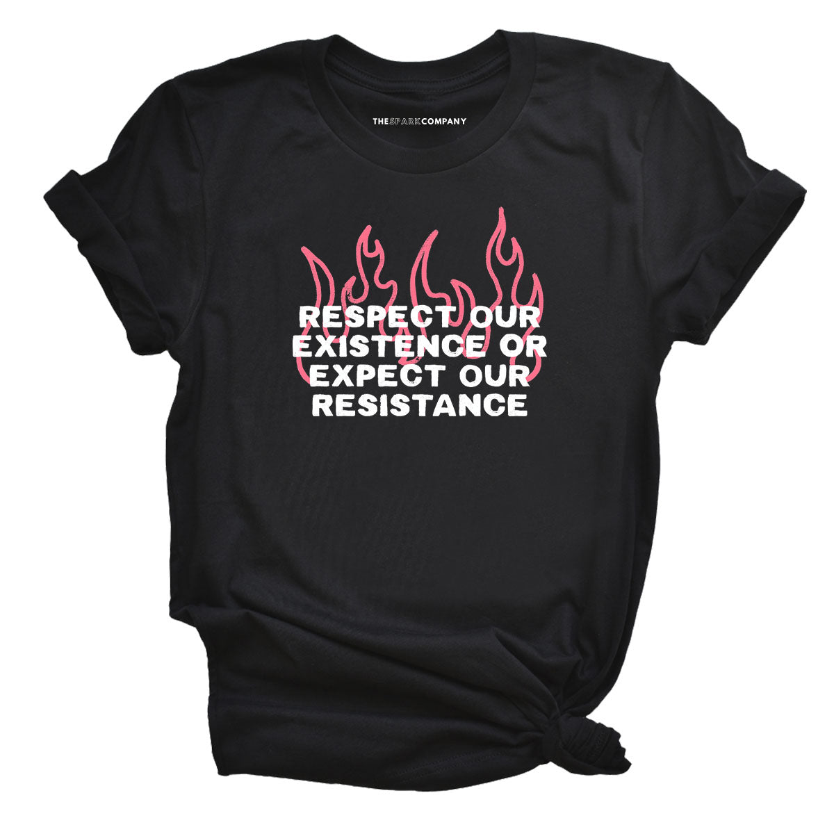 Respect Our Existence Or Expect Our Resistance T-Shirt-Feminist Apparel, Feminist Clothing, Feminist T Shirt, BC3001-The Spark Company