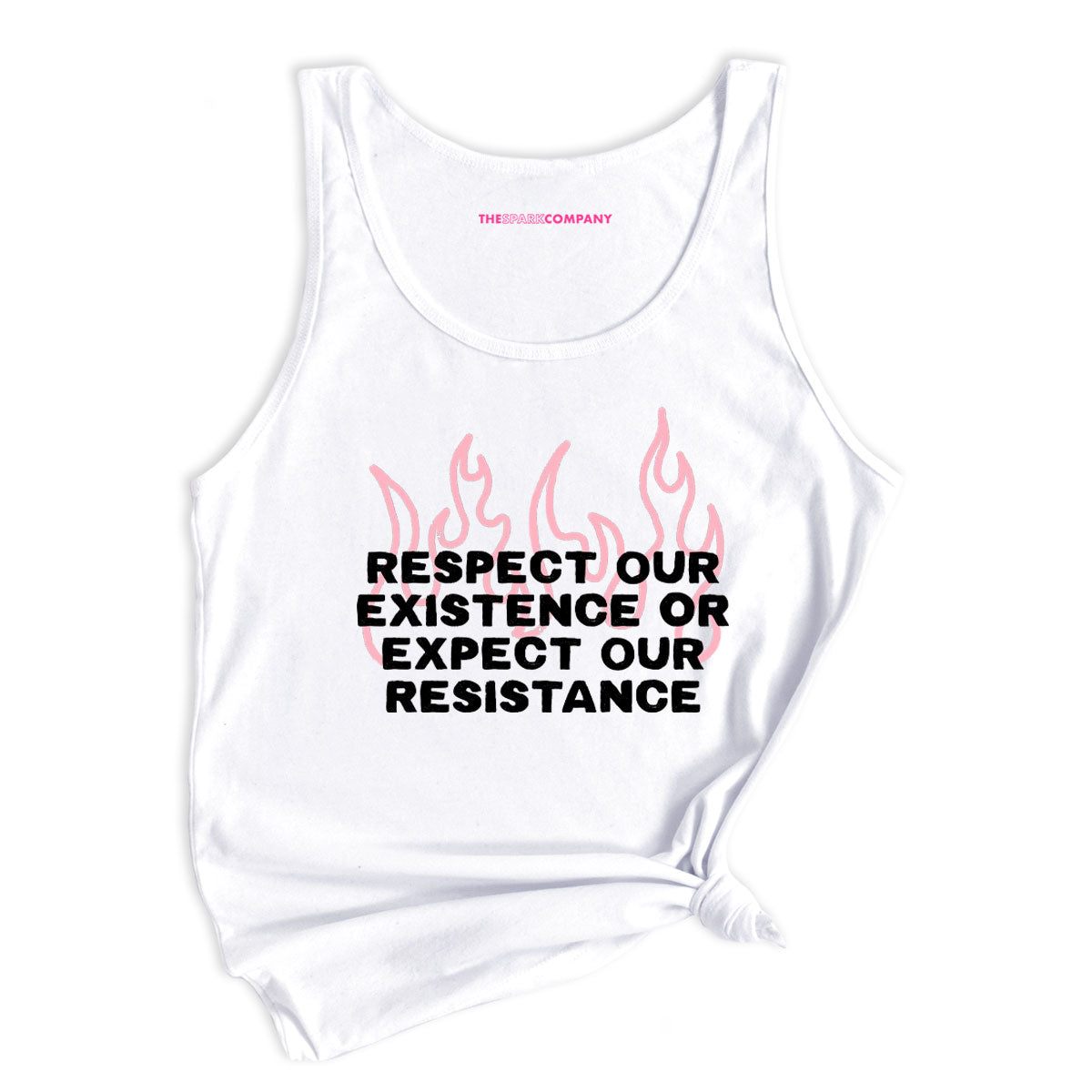 Respect Our Existence Or Expect Our Resistance Tank Top-Feminist Apparel, Feminist Clothing, Feminist Tank, 03980-The Spark Company
