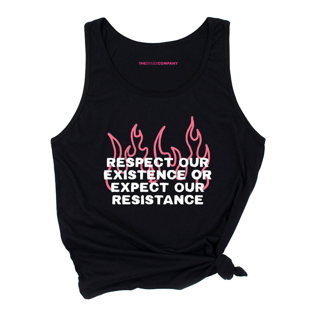 Respect Our Existence Or Expect Our Resistance Tank Top-Feminist Apparel, Feminist Clothing, Feminist Tank, 03980-The Spark Company