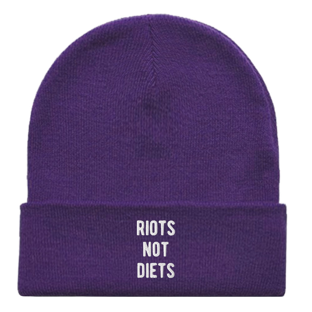 Riots Not Diets Beanie Hat-Feminist Apparel, Feminist Gift, Feminist Cuffed Beanie Hat, BB45-The Spark Company