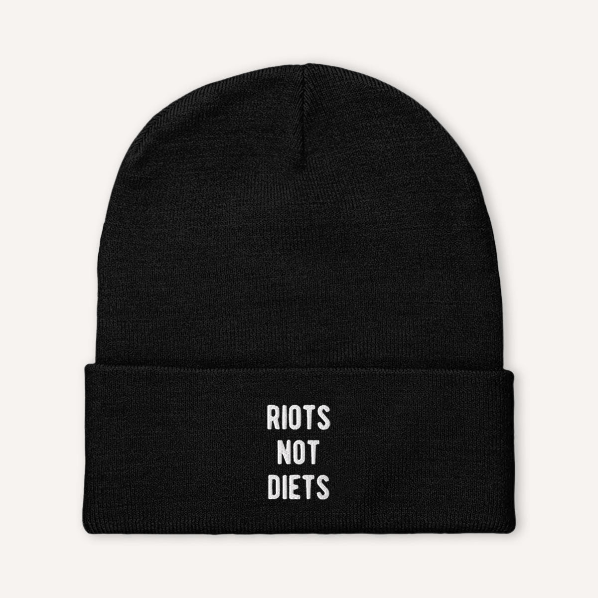 Riots Not Diets Beanie Hat-Feminist Apparel, Feminist Gift, Feminist Cuffed Beanie Hat, BB45-The Spark Company
