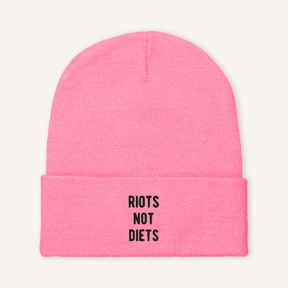 Riots Not Diets Beanie Hat-Feminist Apparel, Feminist Gift, Feminist Cuffed Beanie Hat, BB45-The Spark Company