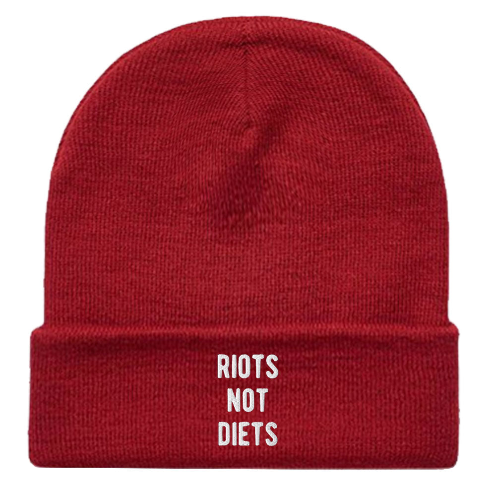 Riots Not Diets Beanie Hat-Feminist Apparel, Feminist Gift, Feminist Cuffed Beanie Hat, BB45-The Spark Company