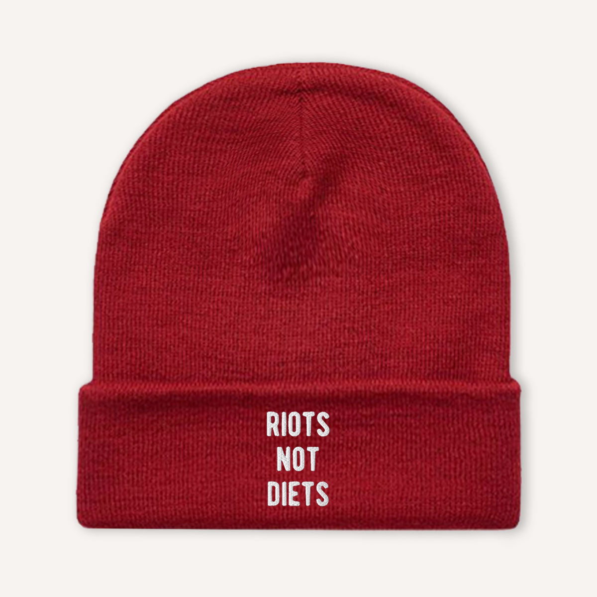 Riots Not Diets Beanie Hat-Feminist Apparel, Feminist Gift, Feminist Cuffed Beanie Hat, BB45-The Spark Company