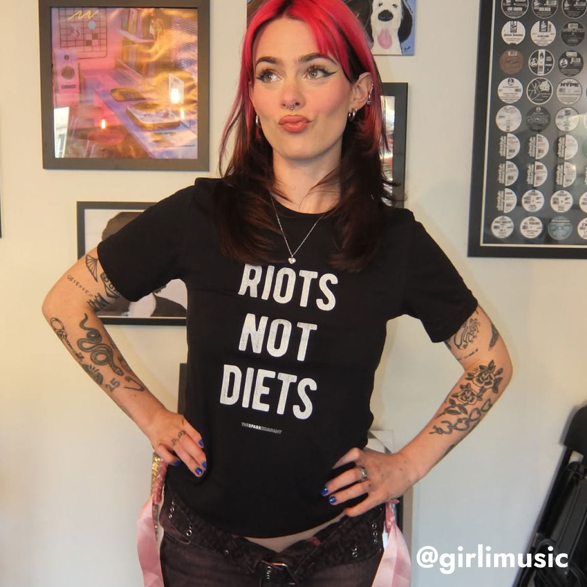 Riots Not Diets T-Shirt-Feminist Apparel, Feminist Clothing, Feminist T Shirt, BC3001-The Spark Company