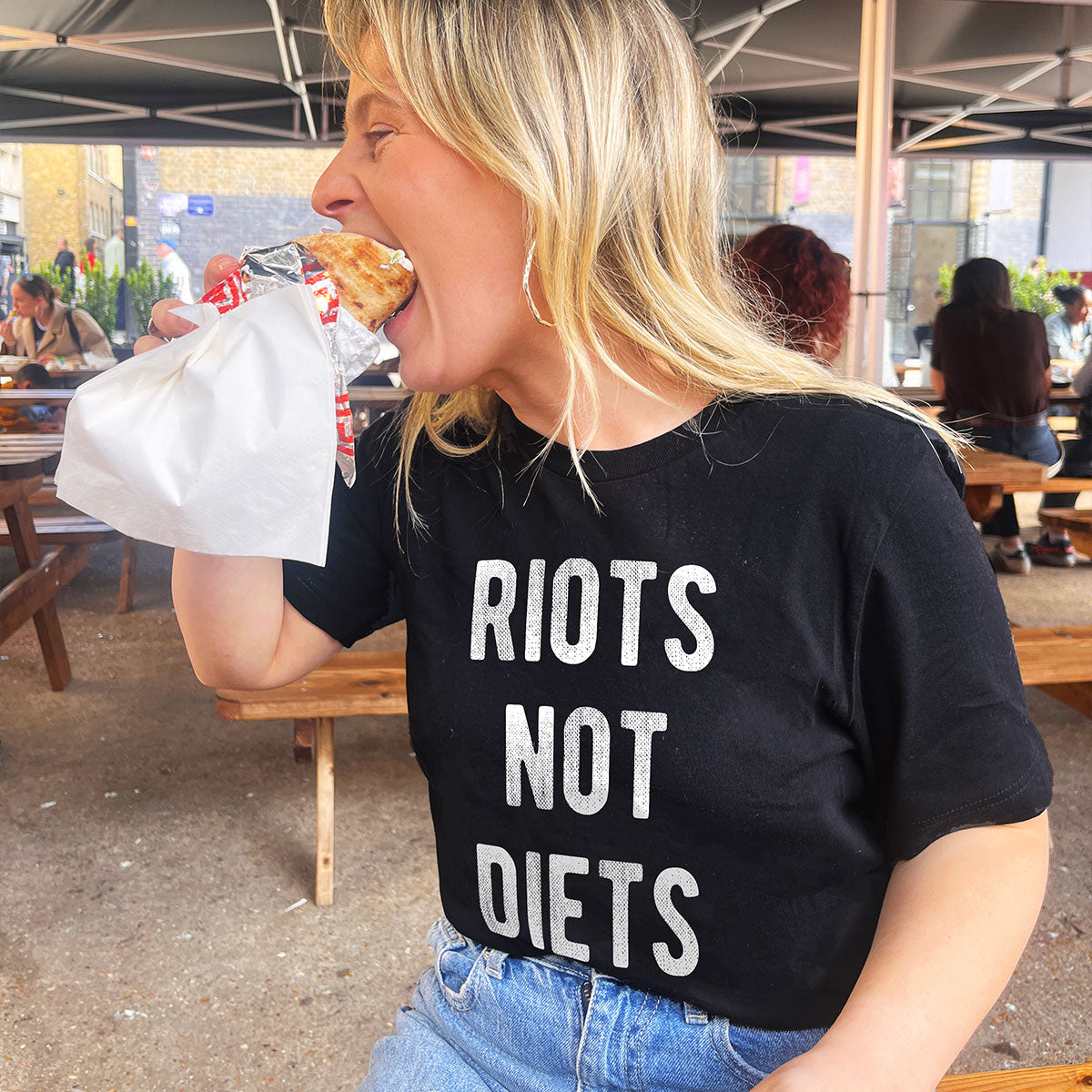 Riots Not Diets T-Shirt-Feminist Apparel, Feminist Clothing, Feminist T Shirt, BC3001-The Spark Company