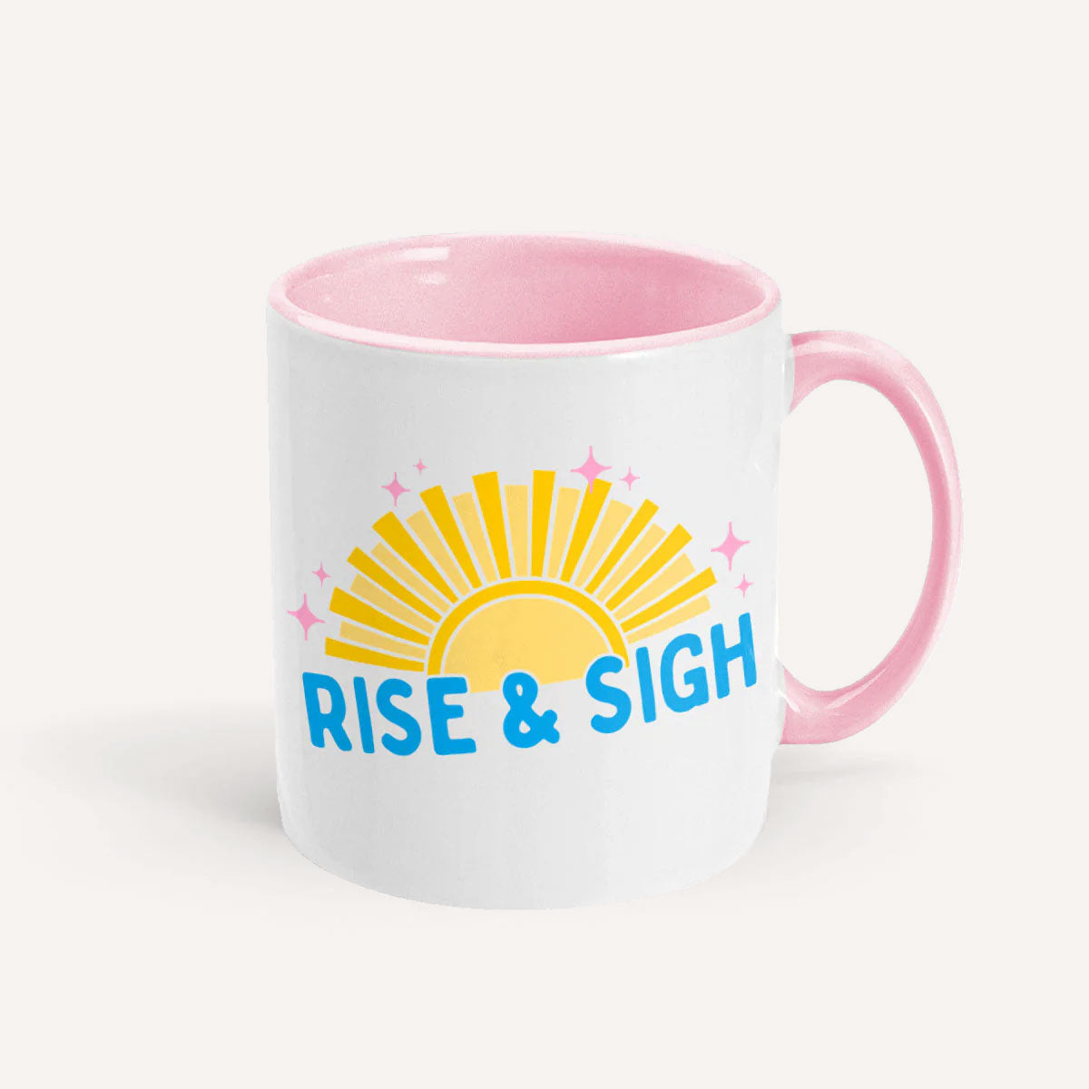 Rise And Sigh Mug-Feminist Apparel, Feminist Gift, Feminist Coffee Mug, 11oz White Ceramic-The Spark Company