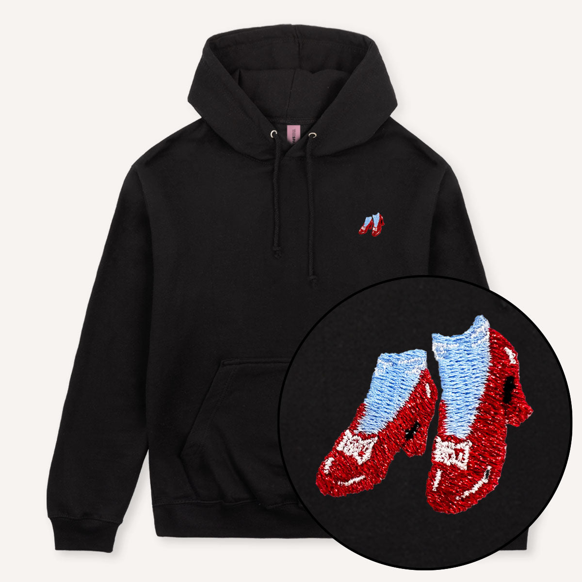 Ruby Slippers Embroidered Hoodie-Feminist Apparel, Feminist Clothing, Feminist Hoodie, JH001-The Spark Company