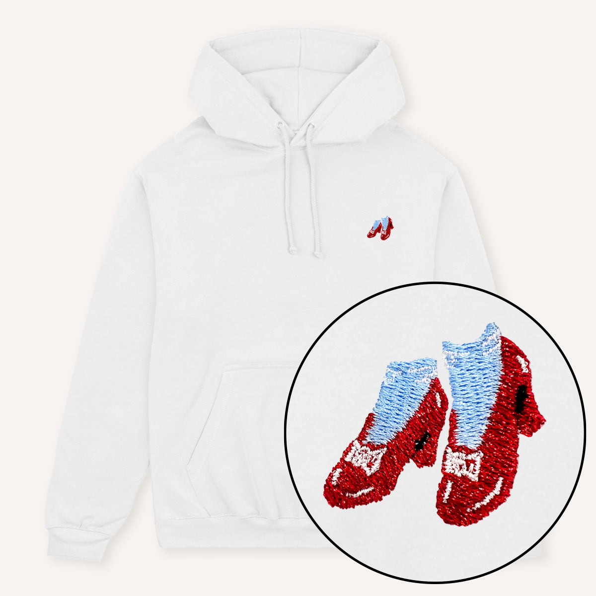 Ruby Slippers Embroidered Hoodie-Feminist Apparel, Feminist Clothing, Feminist Hoodie, JH001-The Spark Company