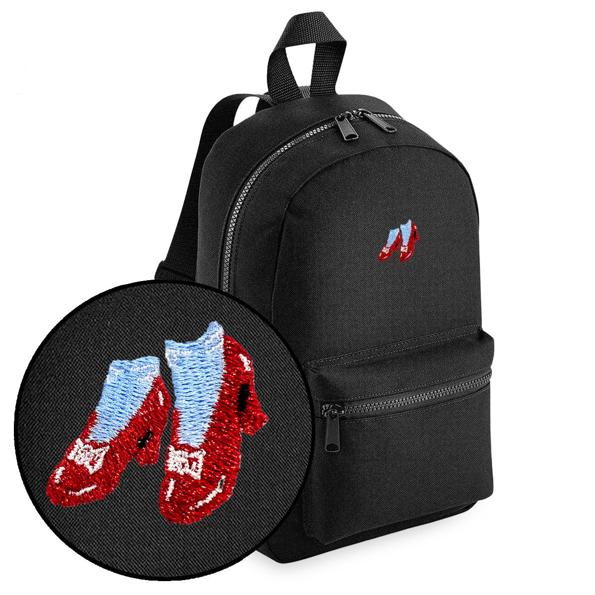 Ruby Slippers Embroidered Mini Backpack-Feminist Apparel, Feminist Gift, Feminist Mini Backpack, BG153-The Spark Company