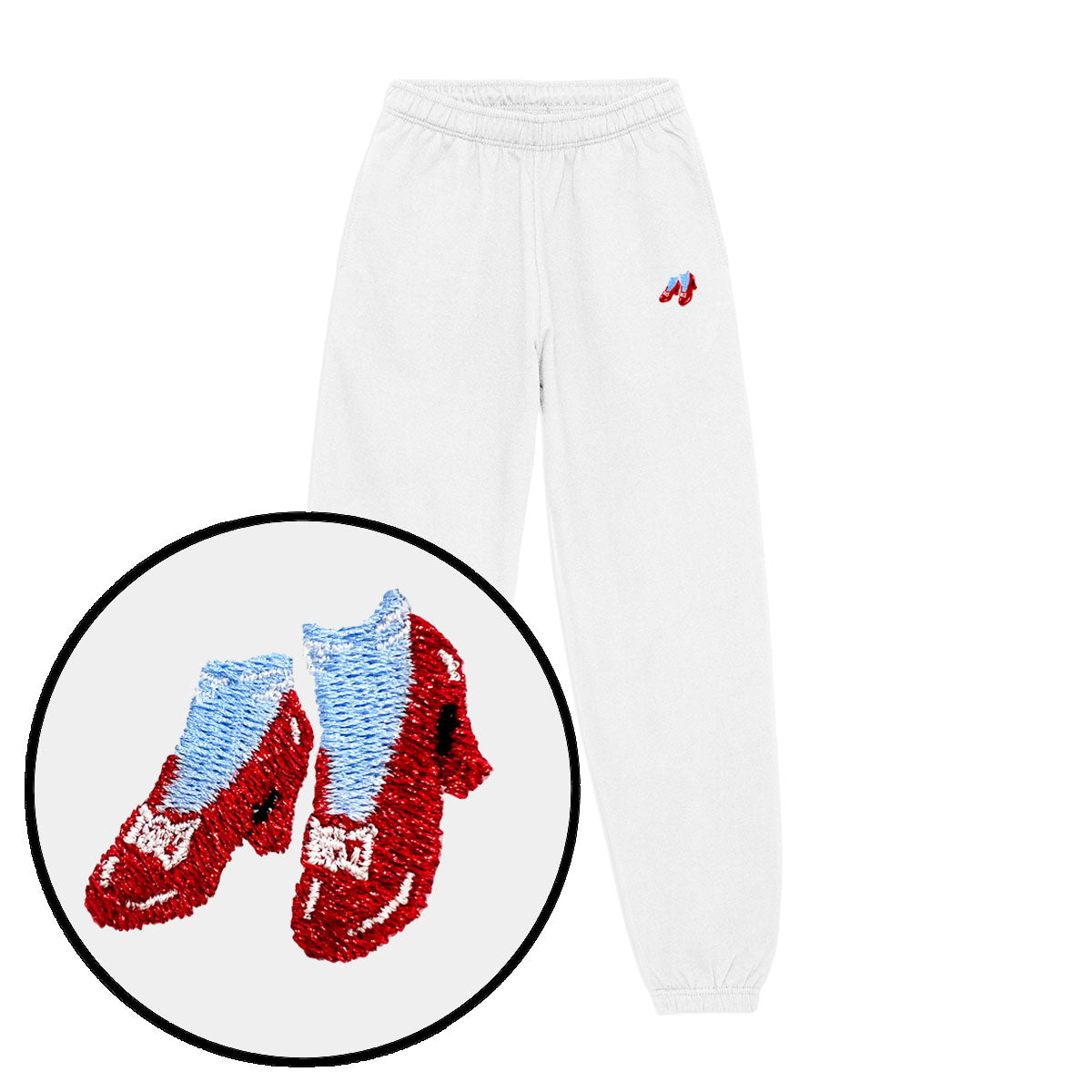 Ruby Slippers Embroidery Detail Joggers-Feminist Apparel, Feminist Clothing, Feminist joggers, JH072-The Spark Company