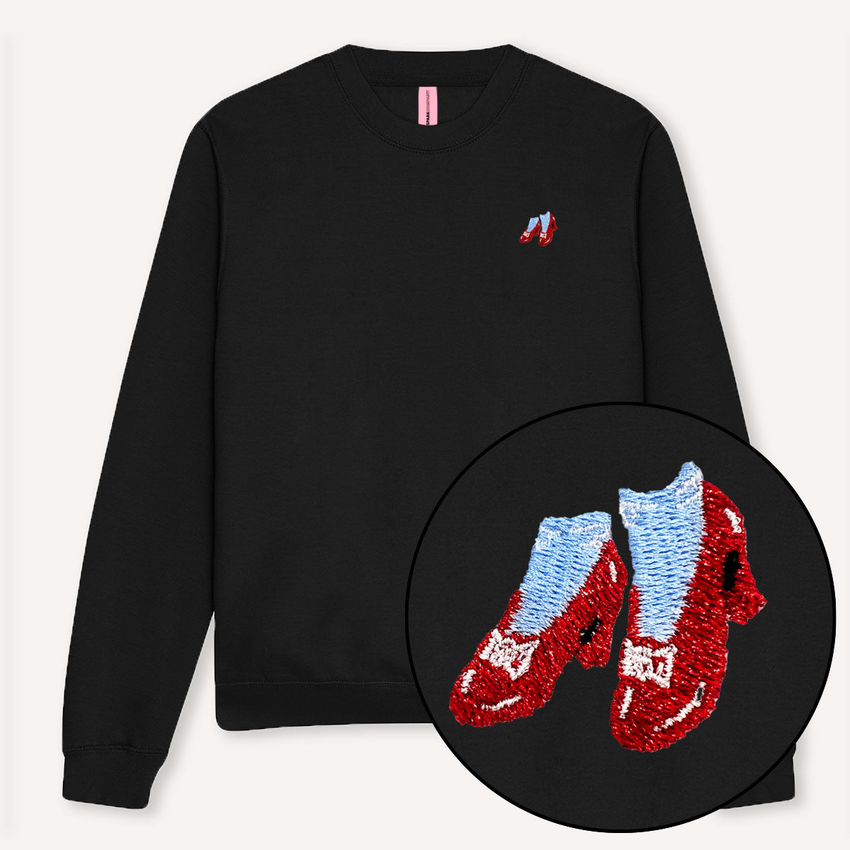 Ruby Slippers Embroidery Detail Sweatshirt-Feminist Apparel, Feminist Clothing, Feminist Sweatshirt, JH030-The Spark Company